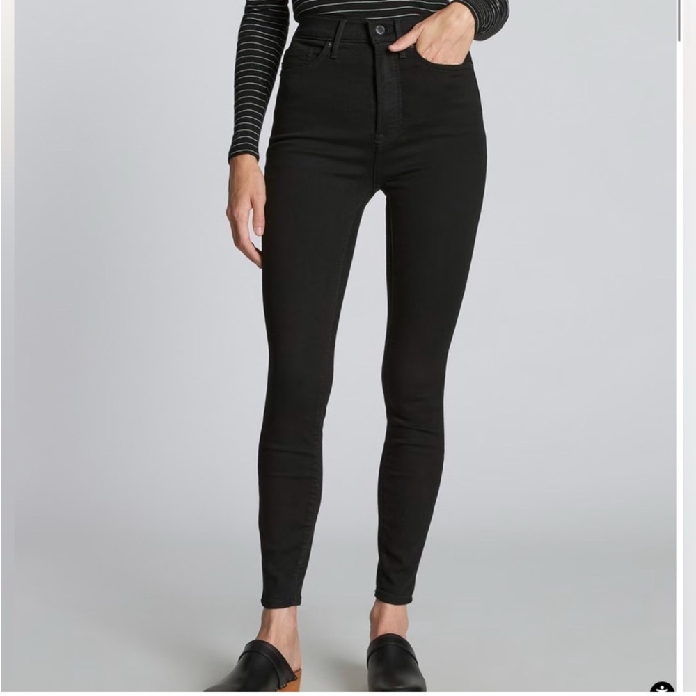 Everlane Black High waist Skinny Jean Regular Inseam High Rise 28